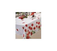 CALITEX Toile cirée Red Poppy, Rouge, 140 x 200 cm