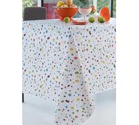 CALITEX Toile Cirée Terrazzo Exotique Finition Biais Ronde 140 cm