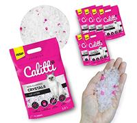 Calitti - Litière pour chat en silicate | Premium Crystals | Sable antibactérien | Lot de 6 x 3,8 L = 22 L