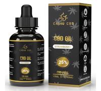 CALIU CBD | Huile de CBD Bio 25% (2500mg) | 10ml | 400 Gouttes | Arôme Fraise | Huile de Chanvre Premium | 0% THC | Fabriqué dans l’UE | Bien-être & Sommeil | cdb Hemp Oil.