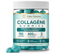 CALIU GUMMY | Collagène Marin Hydrolysé Gummies 400 mg | Acide Hyaluronique, Coenzyme Q10 & Vitamines C, D, E | 90 Gummies | Peau, Cheveux, Ongles & Articulations | Sans Sucre | Cure 3 Mois