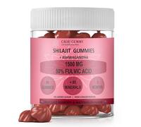 CALIU GUMMY | Gommes Shilajit + Ashwagandha | 90 Gummies| 1500 mg | 50% Acide Fulvique | +85 Minéraux | Résine Pure de Shilajit Himalaya | Sans Sucre | Énergie, Vitalité & Bien-Être Quotidien