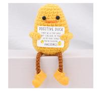 Calkkrer Doudous de canard positifs faits à la main, cadeaux d'anniversaire, soutien émotionnel, cadeaux de courage, cadeaux d'encouragement