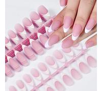 Calkkrer Lot de 150 faux ongles à coller - Couverture complète - Blanc mat - Press On Nails - Pour ongles (violet pastel)