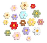 Calkkrer Lot de 30 Aimants 3D Fleurs, 10 Couleurs, Grands, Moyens et Petits Aimants, Aimants Forts Colorés pour Cuisine et Bureau, pour Décoration et Organisation