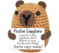 Calkkrer Pocket Hug Capybara Häkeltier, Cadeaux positifs, Soutien émotionnel Alternatif au Paresseux, Cadeau d'adieu pour collègues