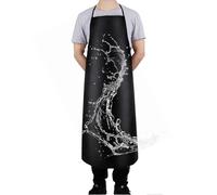 Calkkrer Tablier imperméable PU en Cuir pour Hommes, Tablier de Travail Lourd pour Cuisiner, Coiffure, Jardinage, Entretien Automobile, Soins aux Animaux, Tablier de cuis