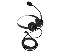 Call Center Binaural Headset avec Micro HD | Conception légère, technologie de réduction du bruit, compatibilité 2,5 mm, pour téléconférence, facile à utiliser
