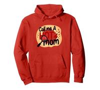 Call Me A Hot Mom Fiery Humour de maternité drôle Sweat à Capuche, Unisexe pour Adultes, Rouge, XXL