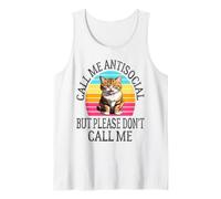 Call Me Antisocial But Please Don't Call Me Funny Introverti Débardeur