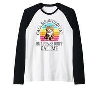 Call Me Antisocial But Please Don't Call Me Funny Introverti Manche Raglan