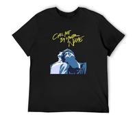 Call Me by Your Name Pattern Men's Cotton T-Shirt Black Shirt Top Tee XXL