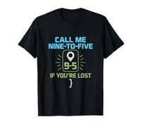 Call Me Nine-to-Five Trucker GPS graphique néon T-Shirt