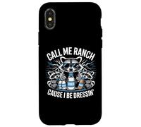 Call Me Ranch Cause I Be Dressing Funny Raccoon Meme Coque pour iPhone X/XS