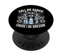 Call Me Ranch Cause I Be Dressing Funny Raccoon Meme PopSockets PopGrip Adhésif