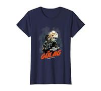 Call of Duty Halloween Gulag Tryhards Never Die Distressed T-Shirt, Femme, Bleu Marine, 3XL