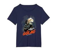 Call of Duty Halloween Gulag Tryhards Never Die Distressed T-Shirt, Femme Grandes Tailles, Bleu Marine, 2X
