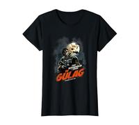 Call of Duty Halloween Gulag Tryhards Never Die Distressed T-Shirt, Femme, Noir, 3XL