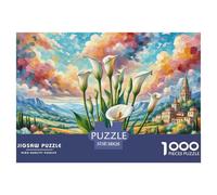 Calla Lily 1000 Pieces Jigsaw Puzzles for Adults Educhational Games Stress Relieving Entertainment Exercise The Memory of The Brain for The Whole for Women, Gifts for Men 38x26cm/1