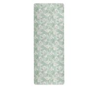 Calla Lily Flower Pastel Colors Mint Green Tapis de yoga et pilates pour homme imprimé, antidérapant, tapis de yoga et sac tapete para ejercicio 180,3 x 66 cm