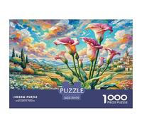 Calla Lily Puzzle 1000 Pieces Cadeau Unique Jeu Éducatif Challenge Toy À De Qualité Supérieure Peinture Art pour Adultes Enfants 70x50cm/1000pcs