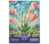 Calla Lily Puzzle 1000 Pieces Cadeau Unique Jeu Éduchatif Challenge Toy À De Qualité Supérieure Peinture Art pour Adultes Et Enfants À Partir De 14 Ans 70x50cm/1000pcs