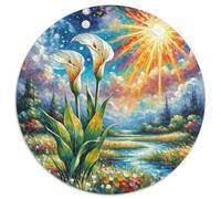 Calla Lily Puzzle 1000 Pièces Cadeau Unique Jeu Éduchatif Défi Jouet À De Qualité Supérieure Peinture Art pour Adultes Et Enfants 1000pcs (67.5x67.5cm)