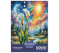 Calla Lily Puzzle 1000 Pieces Cadeau Unique Jeu Éduchatif Défi Jouet À De Qualité Supérieure Peinture Art pour Adultes Et Enfants À Partir De 14 Ans 70x50cm/1000pcs