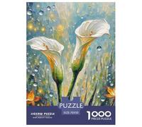 Calla Lily Puzzle Amusant Jeu De Société Adulte Activités Familiales Stimulantes 1000 Pièces Fleur Casse-tête Qualité Premium pour Adultes 70x50cm/1000pcs