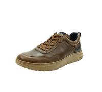 Callaghan Chaussures décontractées à lacets, plates, semelle large en caoutchouc, en cuir, couleur unie, classique, simple pour homme, marron, 44 EU