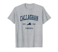 Callaghan Virginia VA Vintage Athletic Navy Sports Design T-Shirt