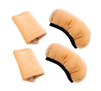 CALLARON 1 Ensemble accessoires de béquilles droite absorbeur absorber femme garde avec fosse housse de béquille sous les aisselles couvercle de la béquille sous les bras éponge Light Brown