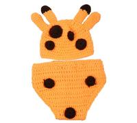 CALLARON 1 Ensemble Costume Photo Girafe pour Chapeau et Shorts Faits Main Design Cartoon Adorable Élastique pour Mois