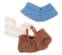 CALLARON 1 Ensemble De Vêtements De Poupée Salopette Accessoires De Poupée De 17 Cm Costume - Vêtements Mignons Comprenant Un Chapeau Un Pull Et Une Combinaison pour S'Habiller Et