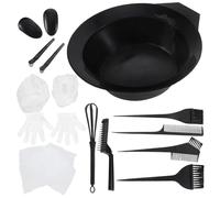 CALLARON 1 Ensemble Kit de Mélange de Couleur pour Cheveux Outils de Réutilisables Bols Pinceaux et Couvre Oreilles pour Coloration à Domicile et