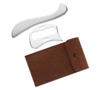 CALLARON 1 Ensemble Outils De Grattage Masseur Masser Les Tissus Profonds Grattoir Soin Du Visage Outil De Massage Des Tissus Mous Acier Inoxydable Silver