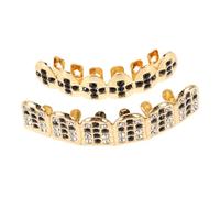 CALLARON 1 ensemble Set de Grills Plaqué Or avec pour Hommes et Femmes Accessoire Punk Style pour Fêtes Cosplay et Photos Confortable et Durable