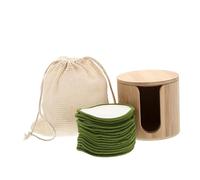 CALLARON 1 Ensemble tampon démaquillant inclure démaquillants réutilisables pads demaquillant lingette demaquillante bouffée de démaquillant cosmétique réutilisable maquillage Green