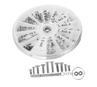 CALLARON 1 Ensemble Vis Pour Lunettes Spectacle Sans Monture Vis De Lunettes Tournevis à Lunettes Kit De Réparation De Lunettes Avec Vis Lunettes De Soleil Monocle Conseils Silver Plastique