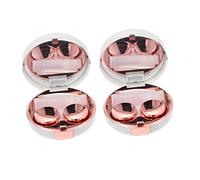 CALLARON 1 Jeu Boîte De Lentille De De Motif en Marbre Voyage Coloré Œil Conteneur De Lentilles Oculaires Étui Organisateur D'objectif Plastique Rose Gold 2 Pièces