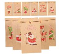 CALLARON 1 Jeu De Boîtes En Papier Se Marier à Noël Faire La Fête Friandises Petit Noël Joyeux Pochette De Noel De Rangement De Noel Papier Kraft