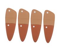 CALLARON 1 Jeu Étui À Ciseaux Couvre-ciseaux Protecteur Devoir Garde Ciseaux De Sécurité Housse De De Rangement Pour Ciseaux Couverture De Pointe Cuir Brown 4 Pièces