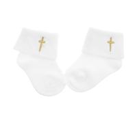 CALLARON 1 Paire bouche baptême chaussettes bébé bonneterie chaussettes de filles de la cheville chaussures bébé pour bébés enfants coton blanche
