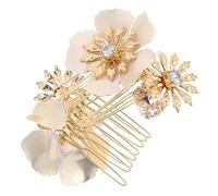 CALLARON 1 Paire Coiffure en strass peignes latéraux pour cheveux mariée mariage mariages style de mariée accessoires de coiffure pour femmes peigne de mariage Alliage de zinc