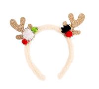 CALLARON 1 Pièce bandeau en bois de cerf déguisement enfant cerceau en bois de cerf joli cerceau adorable cerceau Tissus en peluche blanche