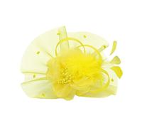 CALLARON 1 Pièce Bandeau En Maille Accessoires De Cheveux Pour La Mariée Accessoires De Cheveux De Mariage Accessoires De Cheveux De Carnaval Bande De Cheveux Coiffe De Carnaval Fil Jaune