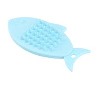 CALLARON 1 Pièce Brosse de bain en forme de poisson nettoyage Doux brosse à cheveux laveur de corps laveur de bain pratique laveur de bain à main Gel de silice Blue