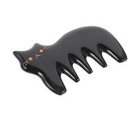 CALLARON 1 Pièce Peigne en corne de buffle noir le muscle massage Plaque scrubber outil de grattoir de massage outil de gua sha du cuir chevelu corne noire