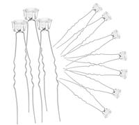CALLARON 10 pièces Baguette Cheveux Perles et Fleurs avec Accessoires Coiffure Élégants pour Cheveux Longs Épingles U Lisses pour Chignons Quotidiens et Occasions Lot