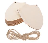 CALLARON 10 Pièces Boucliers en Bois Brut Vierges, Forme de Bois 14 Cm, Plaques Artisanales à Décorer pour DIY Décoration Fête Noël Mariage Anniversaire